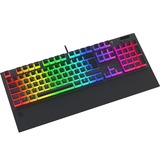 SPC Gear Gaming-tastatur Sort/gennemsigtig, DE-layout, Kailh RGB Rød