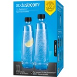 SodaStream Glasflaske DUO, 1 liter, 2-pak, Kande gennemsigtig/Sort