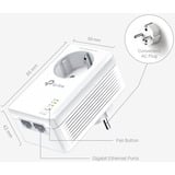 TP-Link TL-PA7027P KIT Power Line netværksadapter 1000 Mbit/s Ethernet LAN Hvid 2 stk, PowerLAN Hvid, 1000 Mbit/s, IEEE 1901, IEEE 802.3, IEEE 802.3u, Type E / F, Gigabit Ethernet, 10,100,1000 Mbit/s, HomePlug AV2