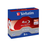 Verbatim BD-RE DL 50GB 2 x 5 Pack Jewel Case 5 stk, Blu-ray-diske 50 GB, Smykkeskrin, 5 stk, Detail