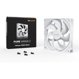 be quiet! Pure Wings 3 140mm PWM White Computerkabinet Ventilator 14 cm Hvid 1 stk, Sag fan Hvid, Ventilator, 14 cm, 1200 rpm, 97,5 m³/t, Hvid