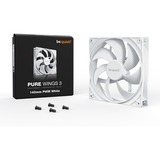 be quiet! Pure Wings 3 140mm PWM, Sag fan Hvid