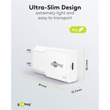 goobay USB-C PD GaN Hurtigoplader Slim (30 W) Hvid