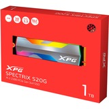 ADATA SPECTRIX S20G M.2 1000 GB PCI Express 3.0 3D NAND NVMe, Solid state-drev aluminium, 1000 GB, M.2, 2500 MB/s