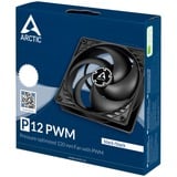 ARCTIC P12 PWM Computerkabinet Ventilator 12 cm Sort, Sag fan Sort, Ventilator, 12 cm, 1800 rpm, 24,5 dB, 56,3 kubikfod/min., 95,65 m³/t