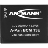 Ansmann 1400-0050 batteri til kamera/videokamera Lithium-Ion (Li-Ion) 950 mAh, Kamera batteri Sort, 950 mAh, 3,6 V, Lithium-Ion (Li-Ion), 1 stk