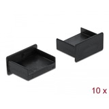 DeLOCK 64102 portstøvdæksel 10 stk USB Type-A, Beskyttelses hætte Sort, USB Type-A, Polypropylen (PP), Sort, 6,5 mm, 13 mm, 4 mm