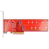 DeLOCK PCI Express x8 kort til 2x intern NVMe M.2 Key M 110 mm, Interface card 