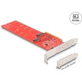 DeLOCK PCI Express x8 kort til 2x intern NVMe M.2 Key M 110 mm, Interface card 