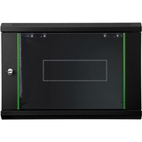 Digitus DN-19 09-U-EC-SW stativ 9U Vægmonteret stativ Sort, IT kabinet Sort, Vægmonteret stativ, 9U, 60 kg, Nøglelås, 17,5 kg, Sort