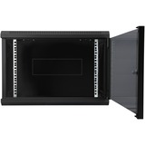 Digitus DN-19 09-U-EC-SW stativ 9U Vægmonteret stativ Sort, IT kabinet Sort, Vægmonteret stativ, 9U, 60 kg, Nøglelås, 17,5 kg, Sort