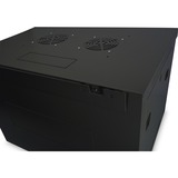 Digitus DN-19 09-U-EC-SW stativ 9U Vægmonteret stativ Sort, IT kabinet Sort, Vægmonteret stativ, 9U, 60 kg, Nøglelås, 17,5 kg, Sort