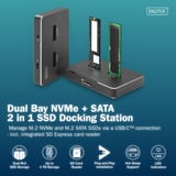 Digitus Dual M.2 NVM SSD dockingstation, Docking station Sort