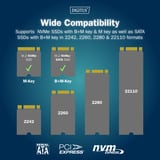 Digitus Dual M.2 NVM SSD dockingstation, Docking station Sort