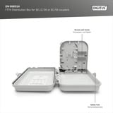Digitus FTTH fordelingsboks til 16 LC/DX eller SC/SX koblinger, Splejse boks 