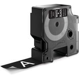 Dymo Originale D1-etiketter | 24 mm x 7 m rulle | Hvid tekst på sort | Selvklæbende etiketter til LabelManager etiketprintere, Tape Hvid på sort, Polyester, Belgien, -18 - 90 °C, DYMO, LabelManager, LabelWriter 450 DUO