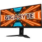 GIGABYTE M34WQ computerskærm 86,4 cm (34") 3440 x 1440 pixel Wide Quad HD LCD Sort, Gaming Skærm Sort, 86,4 cm (34"), 3440 x 1440 pixel, Wide Quad HD, LCD, 1 ms, Sort