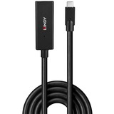Lindy 43364 USB-kabel USB 3.2 Gen 2 (3.1 Gen 2) 5 m USB C Sort, Forlængerledning Sort, 5 m, USB C, USB C, USB 3.2 Gen 2 (3.1 Gen 2), 10 Gbit/sek., Sort