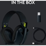 Logitech G435 LIGHTSPEED, Gaming headset Sort