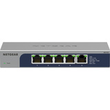 Netgear MS105-100EUS netværksswitch Ikke administreret 2.5G Ethernet (100/1000/2500) Strøm over Ethernet (PoE) 1U grå, Ikke administreret, 2.5G Ethernet (100/1000/2500), Strøm over Ethernet (PoE), Stativ-montering, 1U