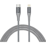 Nevox 1886 Lightning kabel 2 m Grå, Sølv Sølv/grå, 2 m, Lightning, USB C, Hanstik, Hanstik, Grå, Sølv