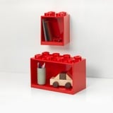 Room Copenhagen LEGO Regal Brick Shelf 8+4, Set, Hylde Rød