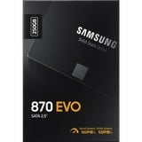 SAMSUNG 870 EVO 250 GB 2.5" Serial ATA III V-NAND, Solid state-drev 250 GB, 2.5", 560 MB/s, 6 Gbit/sek.