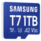 Samsung T7 microSDXC 1 TB, Hukommelseskort Blå