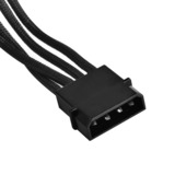 SilverStone 0.3m, Molex 4p/4xSATA 0,3 m, Adapter Sort, Molex 4p/4xSATA, 0,3 m, Molex (4-pin), 4 x SATA 15-pin, Hanstik, Hanstik, Lige