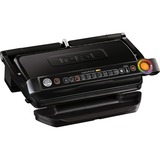 Tefal OptiGrill + GC722834 kontaktgrill Sort, Sort, Rustfrit stål, Rektangulær, 800 cm², 40 x 20 mm, Aluminium