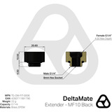 Thermal Grizzly DeltaMate Extender - MF10, Forbindelse Sort
