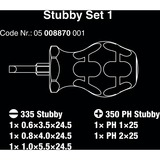 Wera Stubby Set 1 Enkelt Envejs skruetrækker Sort/Grøn, 115 mm, 39 mm, 114 mm, 227 g, Sort/grøn