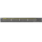 Zyxel GS2220-50HP-EU0101F netværksswitch Administreret L2 Gigabit Ethernet (10/100/1000) Strøm over Ethernet (PoE) Sort Administreret, L2, Gigabit Ethernet (10/100/1000), Strøm over Ethernet (PoE), Stativ-montering