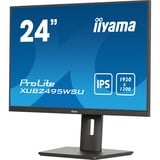 iiyama ProLite XUB2495WSU-B7 computerskærm 61,2 cm (24.1") 1920 x 1200 pixel 4K Ultra HD LED Sort, LED-skærm Sort (mat), 61,2 cm (24.1"), 1920 x 1200 pixel, 4K Ultra HD, LED, 4 ms, Sort