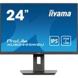 iiyama ProLite XUB2495WSU-B7 computerskærm 61,2 cm (24.1") 1920 x 1200 pixel WUXGA LED Sort, LED-skærm Sort (mat), 61,2 cm (24.1"), 1920 x 1200 pixel, WUXGA, LED, 4 ms, Sort
