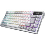 ASUS ROG Azoth White tastatur Spil USB + RF Wireless + Bluetooth QWERTZ Tysk Hvid, Gaming-tastatur Hvid, DE-layout, ROG NX Snow, Kabel & trådløs, USB + RF Wireless + Bluetooth, Mekanisk, QWERTZ, RGB LED, Hvid