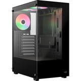 Aerocool Pivot Midi Tower Sort, Towerkabinet Sort, Midi Tower, PC, Sort, ATX, micro ATX, Mini-ITX, SPCC, Stål, Spil