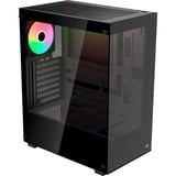 Aerocool Pivot Midi Tower Sort, Towerkabinet Sort, Midi Tower, PC, Sort, ATX, micro ATX, Mini-ITX, SPCC, Stål, Spil