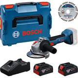 Bosch Tool set: GWS 18V-8 + 2x GBA 4.0Ah + GAL 18V-40 + Cutting disc 125 in L-BOXX (0 615 A50 0E7), Værktøjssæt 