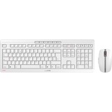 CHERRY Stream Desktop Recharge tastatur Mus inkluderet Universel RF trådløst QWERTY UK engelsk Grå, Desktop sæt Hvid/grå, Layout i Storbritannien, SX teknologi, Fuld størrelse (100 %), Trådløs, RF trådløst, QWERTY, Grå, Mus inkluderet