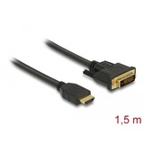 DeLOCK Adapterkabel HDMI > DVI 24+1 tovejskommunikation Sort