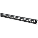 Digitus Modulært patchpanel, 24 porte, udstyret med 24x DN-93615, Patch Panel Sort