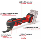 EINHELL Multi-funktion værktøj Rød/Sort