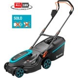GARDENA Batteridrevet plæneklipper PowerMax 37/36V P4A solo, 36Volt (2x18V) Sort/grå