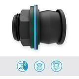 GARDENA Tankforbinder Push IN, G 1" og G 3/4", Connector Sort