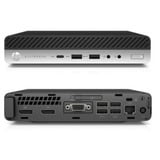 HP EliteDesk 800 G4 DM Renoveret, Mini-PC Sort/Sølv