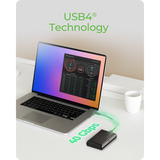 ICY BOX IB-1920M-C42 SSD kabinet Sort M.2, Drev kabinet Sort, SSD kabinet, M.2, M.2, 40 Gbit/sek., USB-tilslutning, Sort