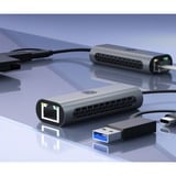 ICY BOX IB-LAN301-C3 Ethernet 2500 Mbit/s, Netværkskort Ledningsført, USB Type-A/USB Type-C, Ethernet, 2500 Mbit/s, Anthracit