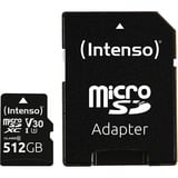 Intenso UHS-I Professional 512 GB microSDXC, Hukommelseskort Sort