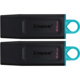 Kingston USB-stik Sort/Turkis